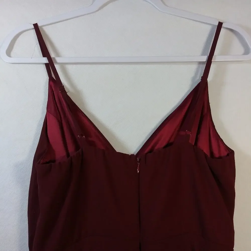 Lulus All About Love Wine Red Maxi Dress Event Size M - Picture 7 of 12